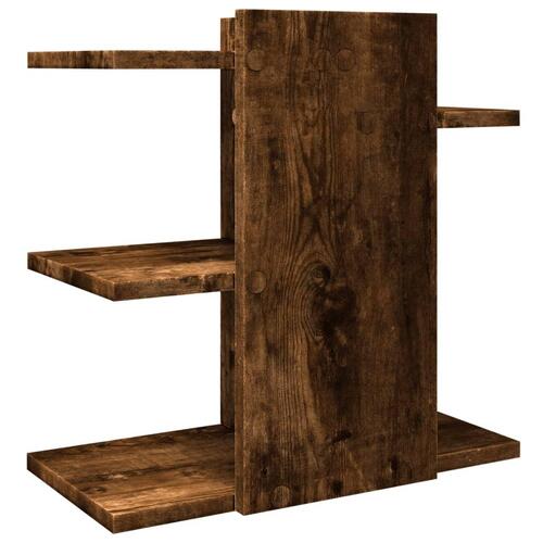Hylde til skrivebord 42x21,5x42 cm konstrueret træ røget eg