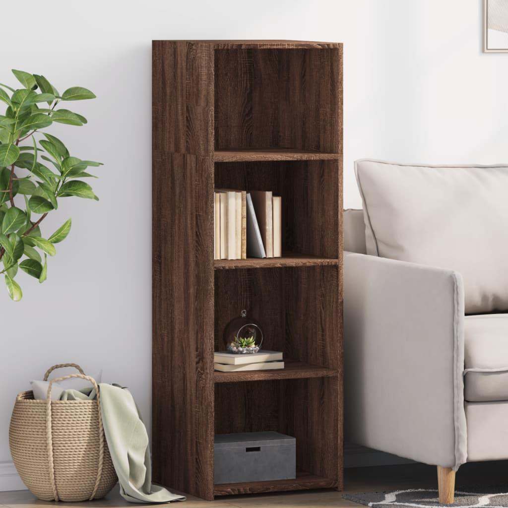 Reol 40x41x124 cm konstrueret træ brun egetræsfarve