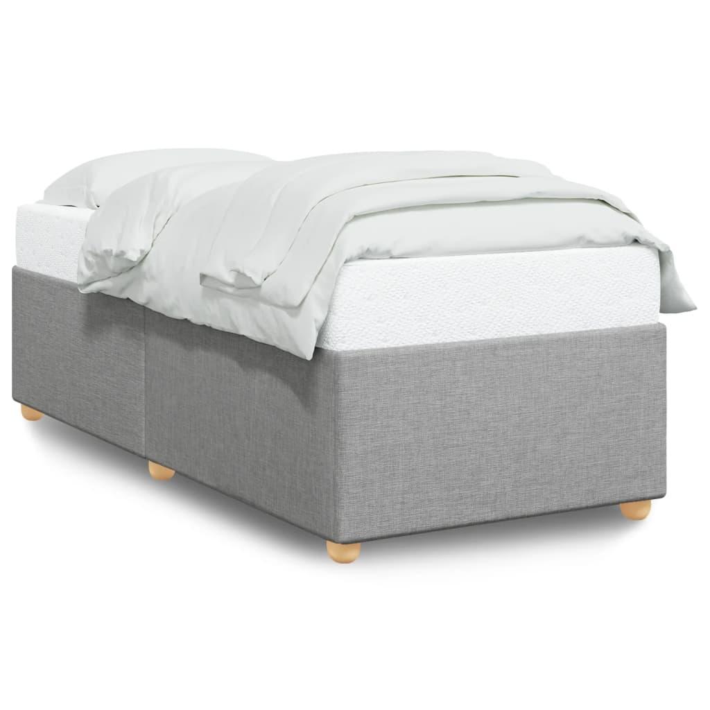 Sengeramme uden madras Lysegrå 80x200 cm Stof
