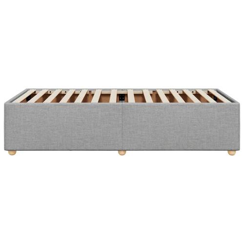 Sengeramme uden madras Lysegrå 80x200 cm Stof