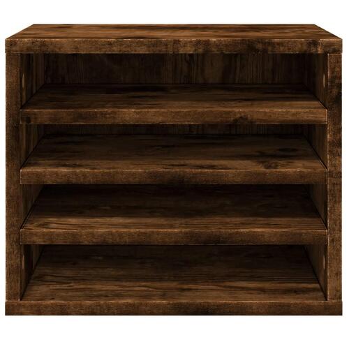 Dueslag til skrivebord 36x26x29,5 cm konstrueret træ røget eg