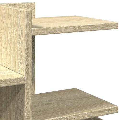 Hylde til skrivebord 49x20x52,5 cm konstrueret træ sonoma-eg