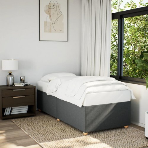 Sengeramme uden madras 80 x 200 cm - mørkegrå stof