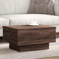Sofabord 60x45x31 cm konstrueret træ brun egetræsfarve