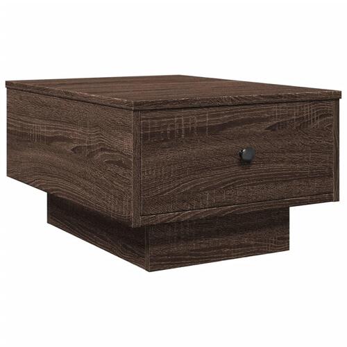 Sofabord 60x45x31 cm konstrueret træ brun egetræsfarve
