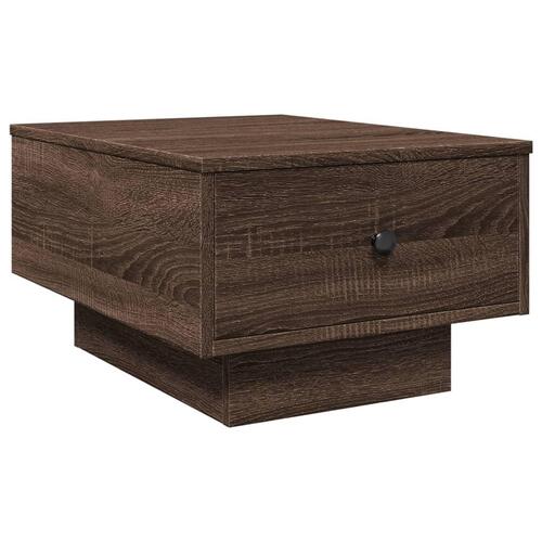 Sofabord 60x45x31 cm konstrueret træ brun egetræsfarve