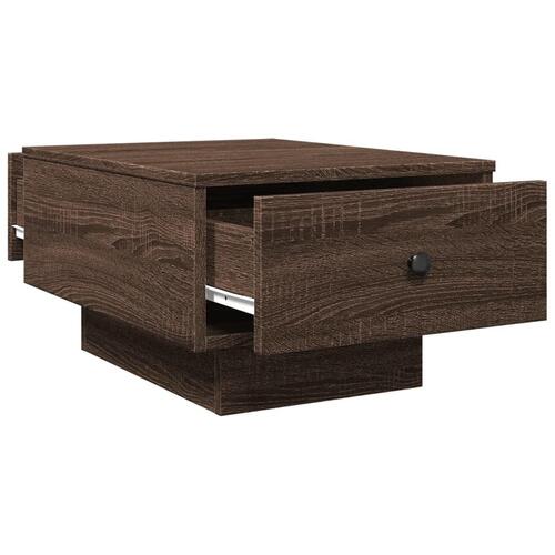 Sofabord 60x45x31 cm konstrueret træ brun egetræsfarve