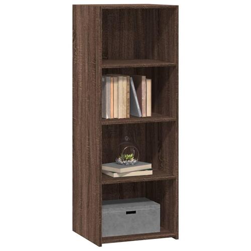 Reol 45x41x124 cm konstrueret træ brun egetræsfarve