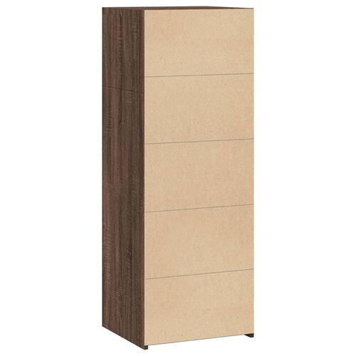 Reol 45x41x124 cm konstrueret træ brun egetræsfarve