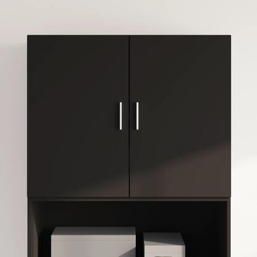 Vægskab 80x42,5x64 cm konstrueret træ sort
