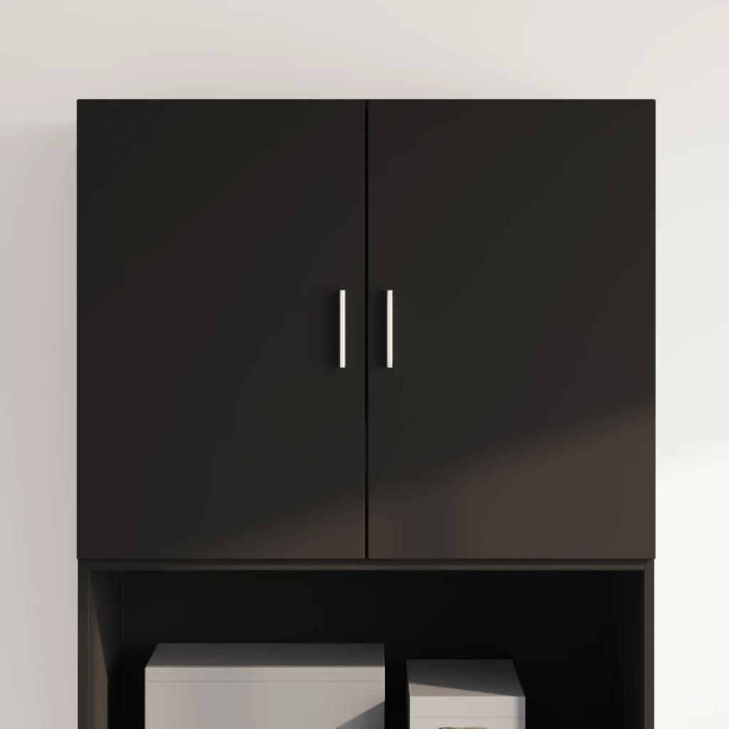 Vægskab 80x42,5x64 cm konstrueret træ sort