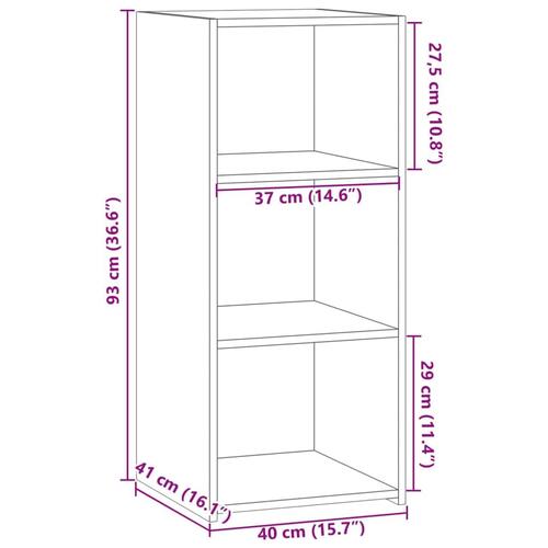 Reol 40x41x93 cm konstrueret træ sonoma-eg