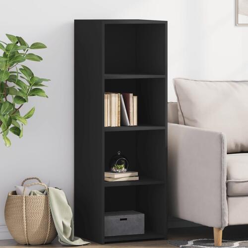 Reol 40x41x124 cm konstrueret træ sort