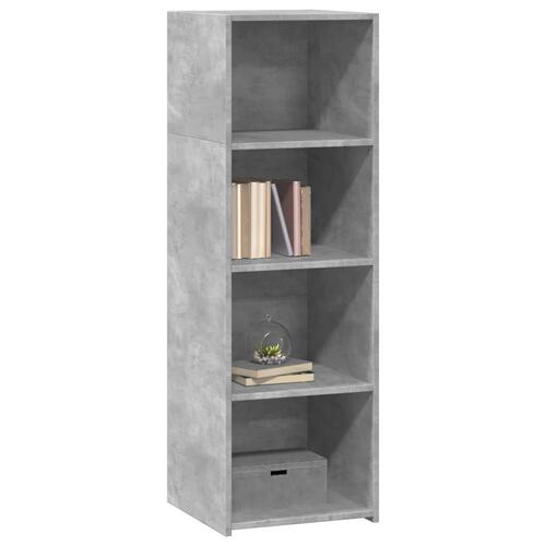 Reol 40x41x124 cm konstrueret træ betongrå