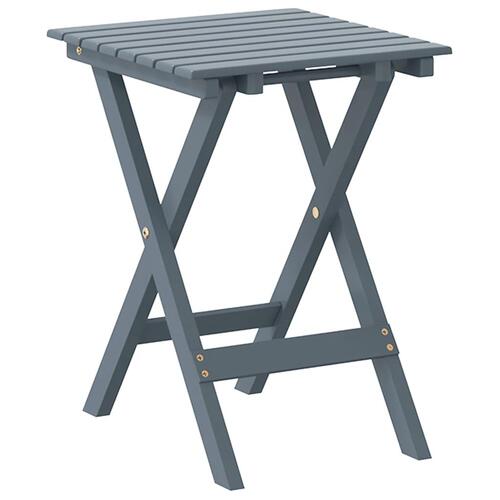 Sidebord foldbart massivt poppeltræ grå