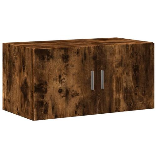 Vægskab 80x42,5x40 cm konstrueret træ røget egetræsfarve
