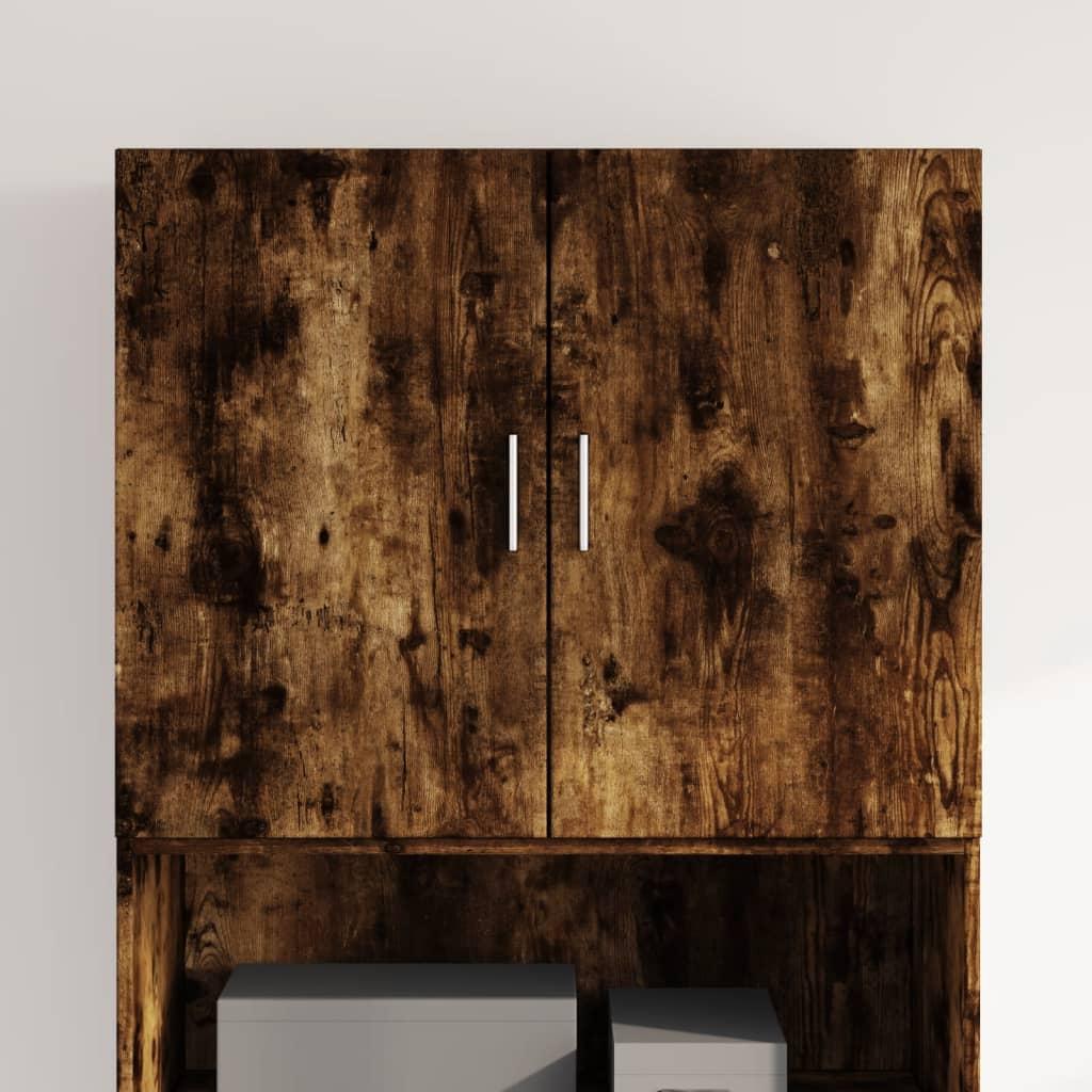Vægskab 80x42,5x64 cm konstrueret træ røget egetræsfarve