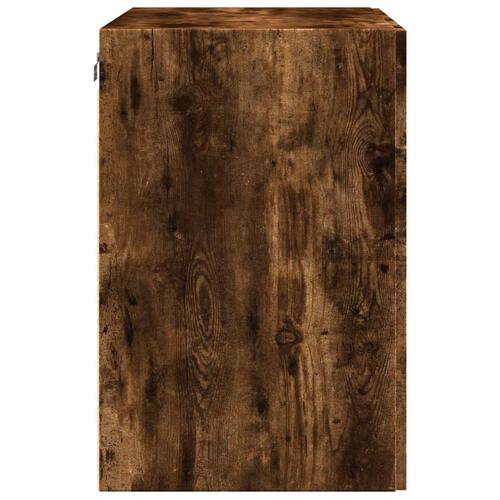 Vægskab 80x42,5x64 cm konstrueret træ røget egetræsfarve