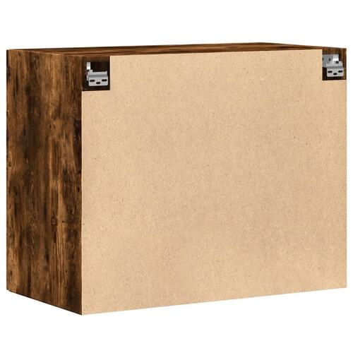Vægskab 80x42,5x64 cm konstrueret træ røget egetræsfarve