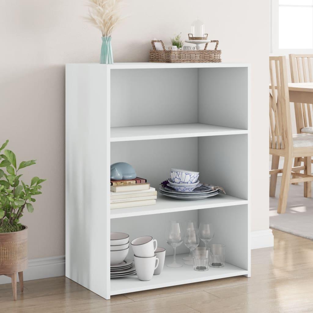 Reol 70x41x93 cm konstrueret træ hvid