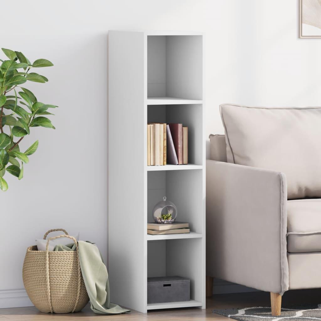 Reol 30x41x124 cm konstrueret træ hvid