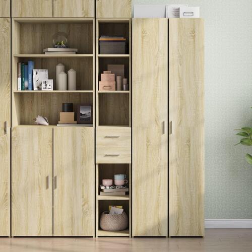 Reol 30x42,5x185 cm konstrueret træ sonoma-eg