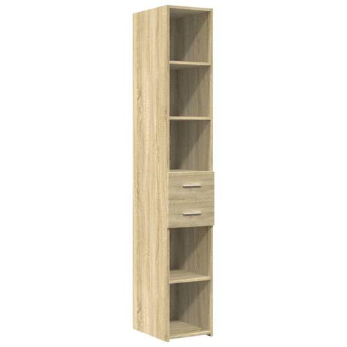 Reol 30x42,5x185 cm konstrueret træ sonoma-eg