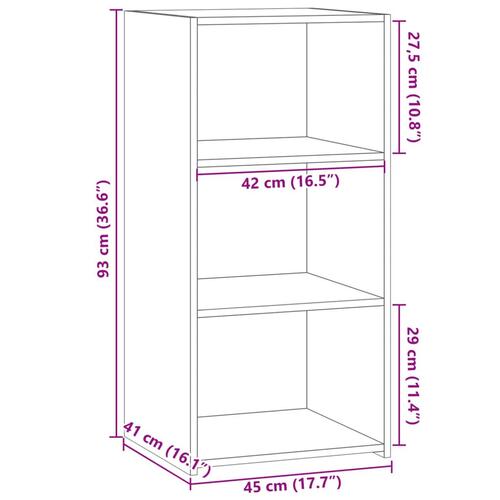 Skænk 45x41x93 cm konstrueret træ sonoma-eg