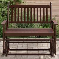 Gyngebænk 118x70x104,5 cm massivt poppeltræ brun