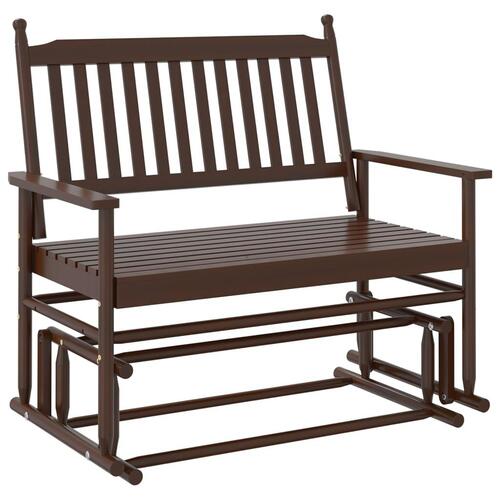 Gyngebænk 118x70x104,5 cm massivt poppeltræ brun