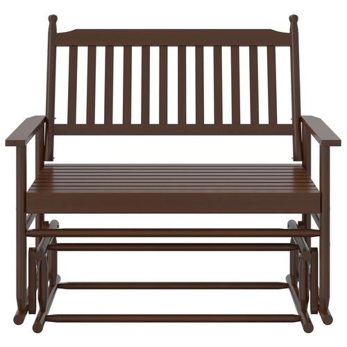 Gyngebænk 118x70x104,5 cm massivt poppeltræ brun