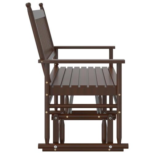 Gyngebænk 118x70x104,5 cm massivt poppeltræ brun