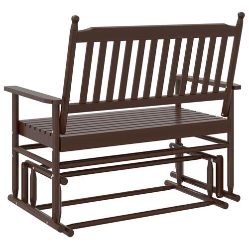 Gyngebænk 118x70x104,5 cm massivt poppeltræ brun