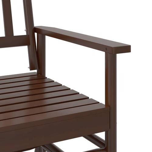 Gyngebænk 118x70x104,5 cm massivt poppeltræ brun