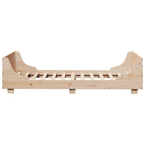 Sengeramme uden madras 75x190 cm massivt fyrretræ