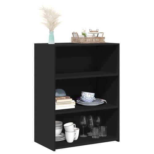 Reol 70x41x93 cm konstrueret træ sort