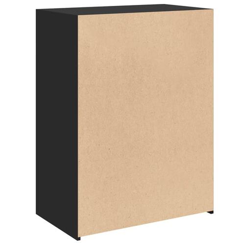 Reol 70x41x93 cm konstrueret træ sort
