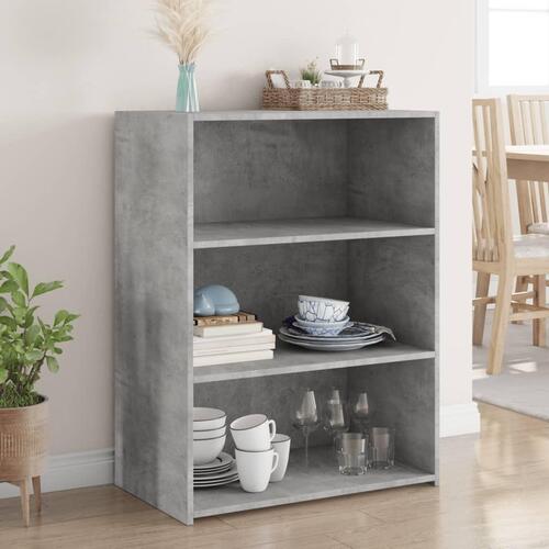 Reol 70x41x93 cm konstrueret træ betongrå
