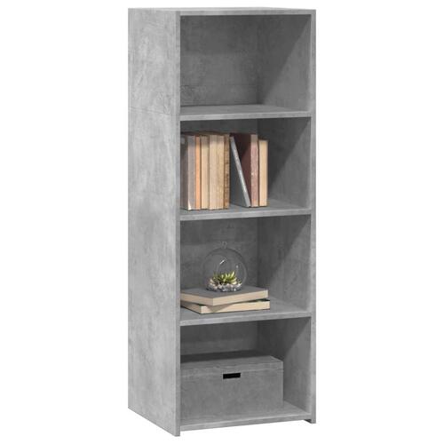 Reol 45x41x124 cm konstrueret træ betongrå