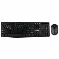 Tastatur og trådløs mus NGS NGSWIRELESSSETALLUREKIT 1200 dpi 2.4 GHz Sort (1 enheder)