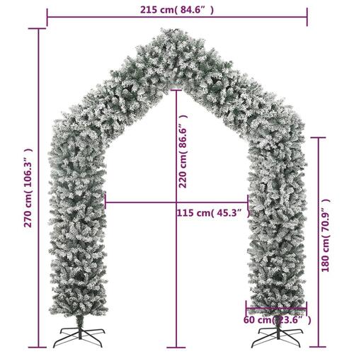 Juleguirlande med sne buefacon 270 cm