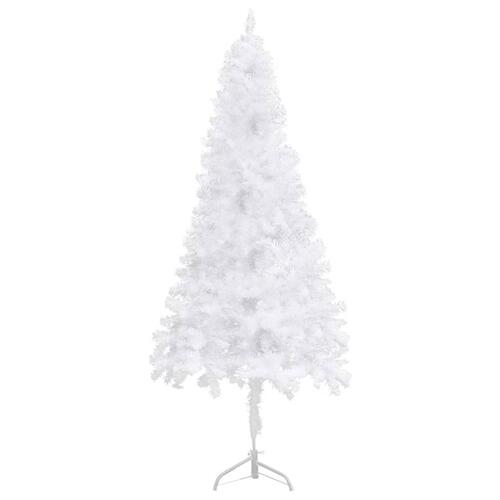 Kunstigt juletræ til hjørne 210 cm PVC hvid