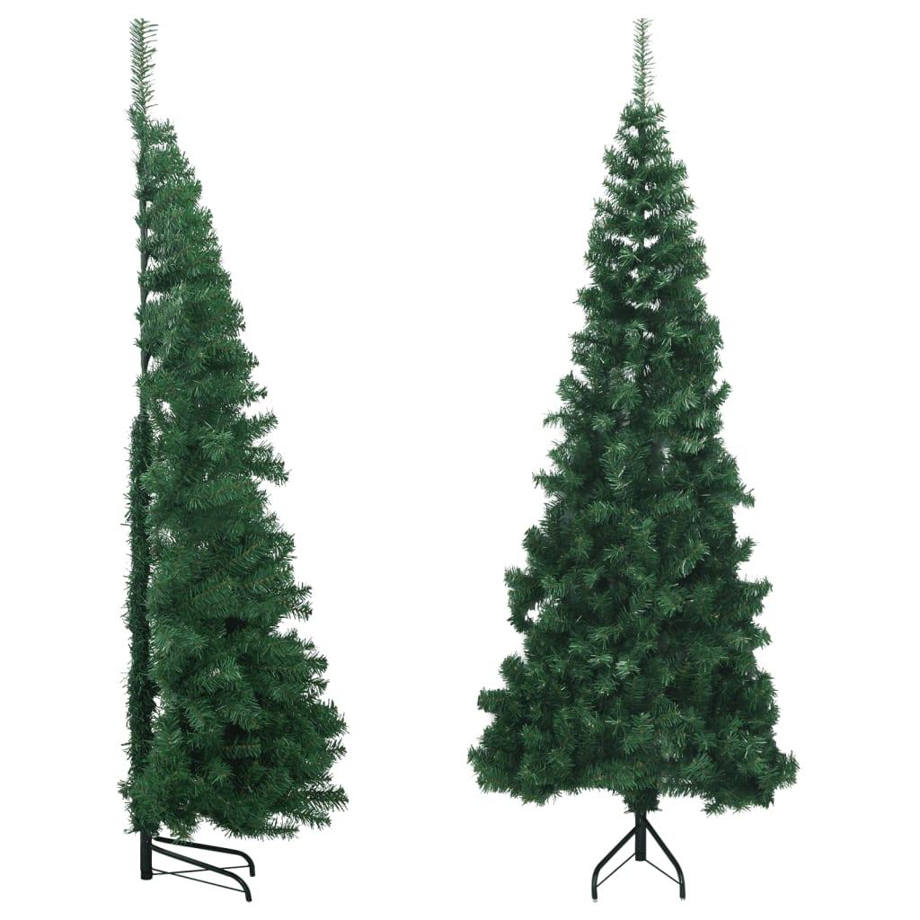 Kunstigt juletræ til hjørne 240 cm PVC grøn