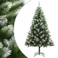 Kunstigt juletræ med sne 240 cm hængslet