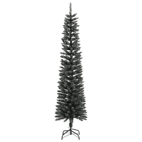 Kunstigt smalt juletræ med juletræsfod 240 cm PVC grøn
