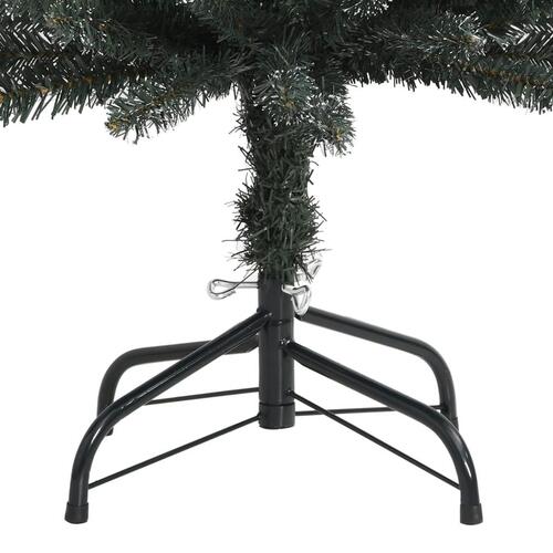 Kunstigt smalt juletræ med juletræsfod 240 cm PVC grøn
