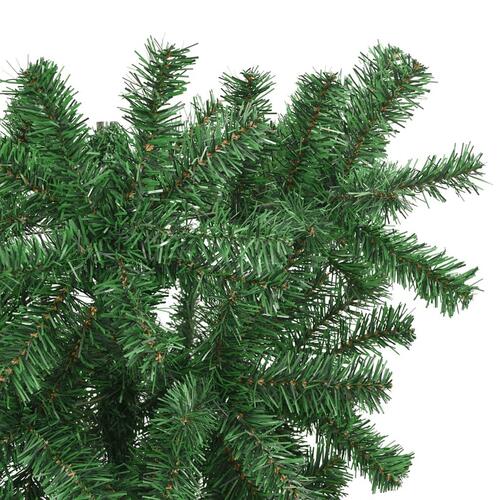 Omvendt kunstigt juletræ med fod 120 cm grøn