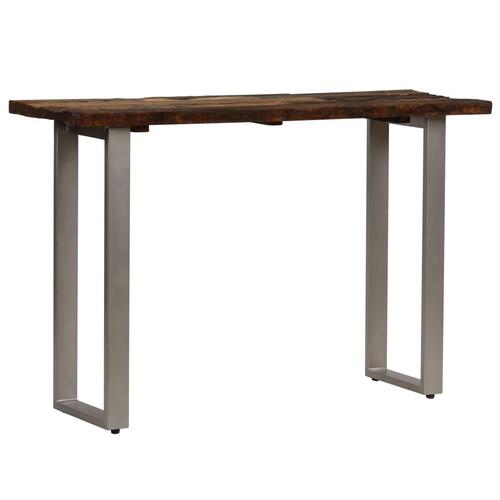 Konsolbord 120 x 35 x 76 cm genanvendt træ og stål