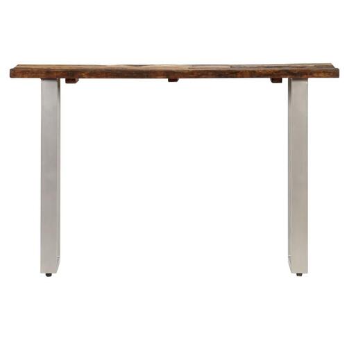 Konsolbord 120 x 35 x 76 cm genanvendt træ og stål
