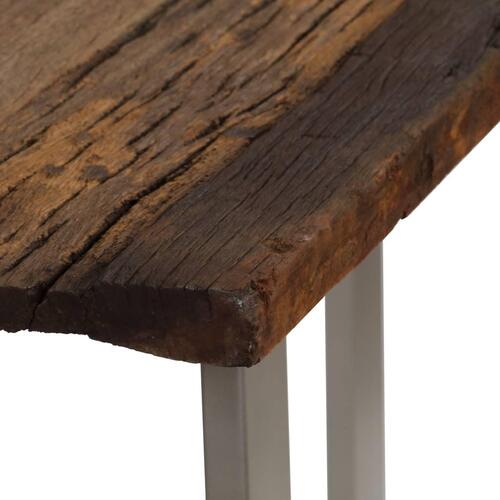 Konsolbord 120 x 35 x 76 cm genanvendt træ og stål